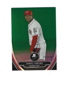 2013 Bowman Platinum Chrome Prospects verde refractores #BPCP79 Daniel Corcino - Imagen 1 de 1