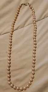 Vintage Glass Pearls Hand Knotted Length 23” Long Patent 3427531 - Picture 1 of 7