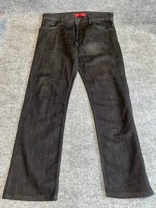 Hugo Boss Men's Jeans 33 X 32 Black Denim Hipster 5-Pockets Straight Leg Pants - Picture 1 of 8