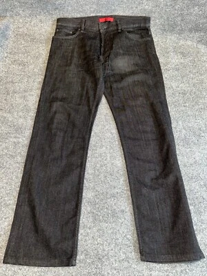 Hugo Boss Men's Jeans 33 X 32 Black Denim Hipster 5-Pockets Straight Leg Pants - Image 1 of 4