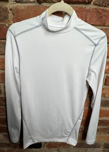 Under Armour Cold Gear White Long Sleeve Mock Neck Shirt Youth Medium - Picture 1 of 5