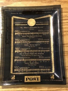 Piatto ricordo cena The Poor Richard Club Honoring Rogers & Hammerstein 1960 - Foto 1 di 5
