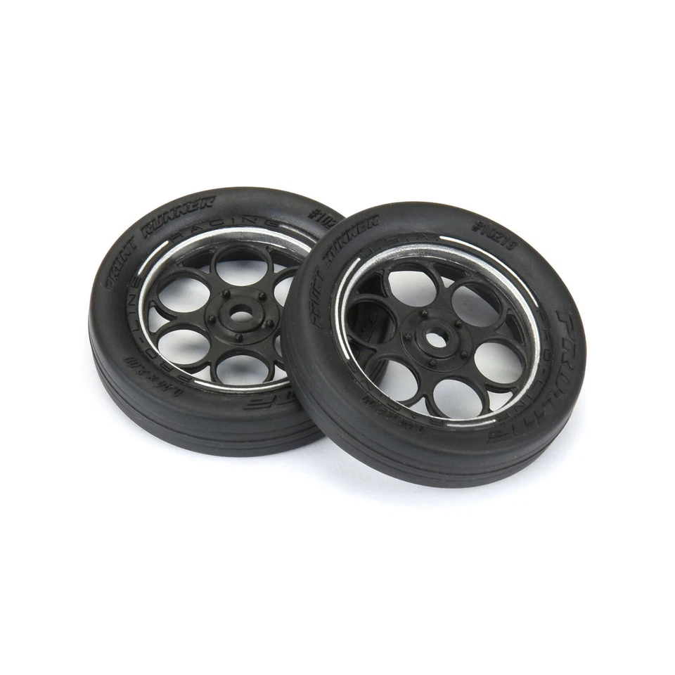 Pro-Line 1/16th Scale Losi Mini-Drag Car Front Runner Mounted Tires (2pcs) - Image 1 of 1