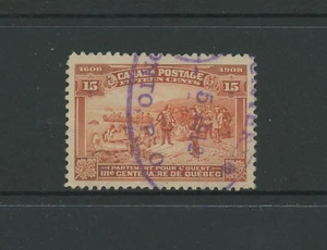 Canada Scott # 102 VF Used Hinged Purple Cancel Stamp 15c Cat $160 - Picture 1 of 2