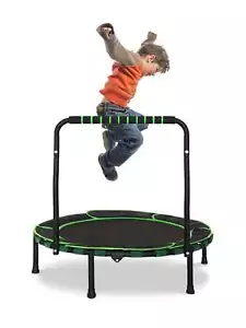 36 - Inch Kids Christmas Trampoline w/Handle & Safety Cover for Indoor/Outdoor - Picture 1 of 54