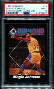 PSA 9 MINT 1992 DIAMOND SPORTS MEMORABILIA MAGIC JOHNSON #15 LAKERS 10272 B256 - Picture 1 of 1