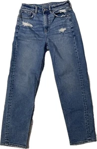 American Eagle Stretch Favorite Boyfriend Jeans Women's Size 1 Distressed - Picture 1 of 2