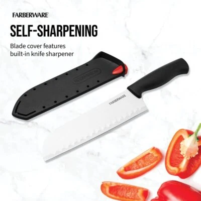 Cuchillo Santoku Farberware EdgeKeeper, Santoku de 7 pulgadas Foto 1 de 4
