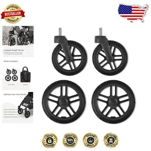Vista Stroller All-Terrain Wheels - Set of 4 Easy Attach Wheels for Rugged Use - Picture 1 of 8