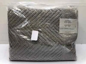 PAIR OF JOHN LEWIS GREY COTTON HEMP HAND TOWELS 90 X 50cm Towel - Picture 1 of 3