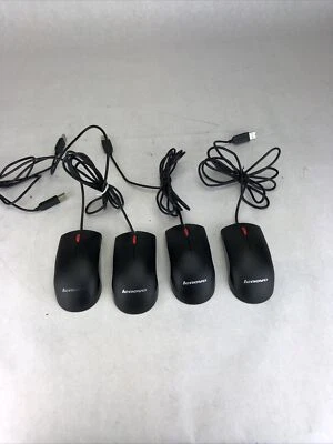 Lenovo MOEUUQA Black Wired USB Mouse (Lot of 4) - Image 1 of 4