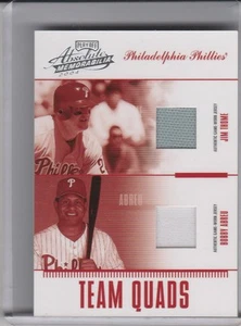 2004 PLAYOFF ABSOLUTE TQ13 PHILLIES QUAD-JERSEY THOME ABREU MILLWOOD BYRD 30/100 - Picture 1 of 2