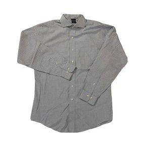 Brooks Brothers Dress Shirt Long Sleeve Mens 16 - 34/35 Blue Plaid Button Down - Picture 1 of 10