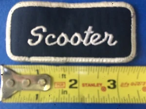 Scooter (navy) Uniform Shirt Vintage Name Tag Patch Jacket Biker Harley Emblem - Picture 1 of 1