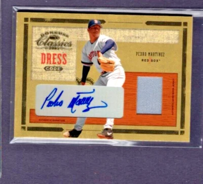Camiseta Donruss Classics 2004 código de vestimenta automática #dc-42 Pedro Martinez Red Sox #3/5 Foto 1 de 2
