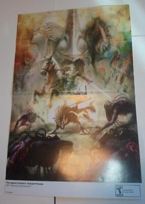 Legend of Zelda: Twilight Princess Poster # 1 Link on Epona? w/ enemies - Image 1 of 3
