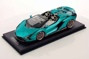 MR Collection LAMBO047 1/18 Lamborghini Sian Roadster Launch Versión Blu Uranus - Imagen 1 de 6