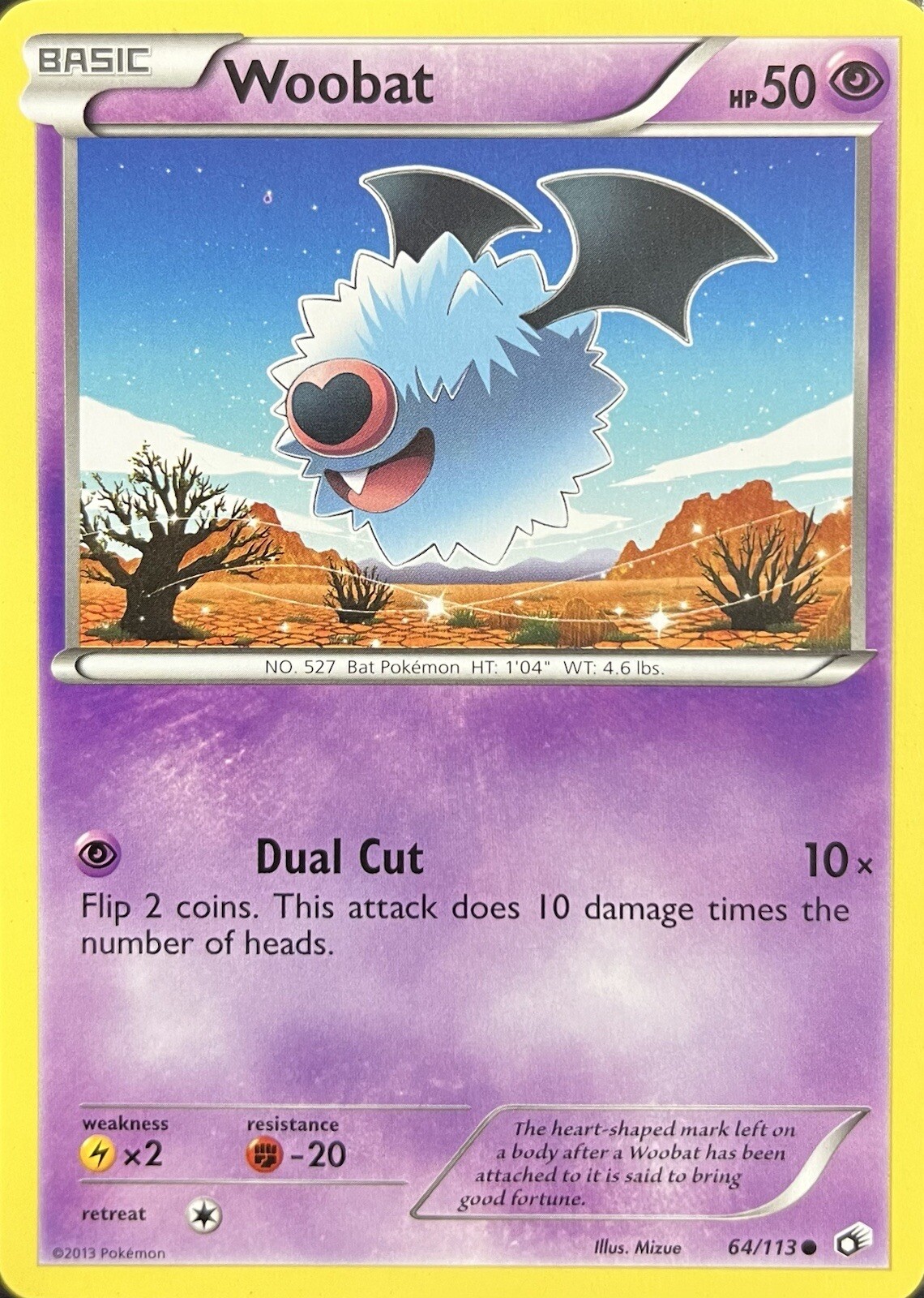 Pokemon TCG Legendary Treasures Woobat 64/113 NM