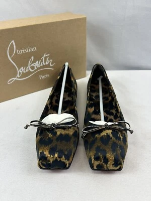 Ballerine Christian Louboutin marroni leopardate Mamadrague taglia US 9,5 - Immagine 1 di 4