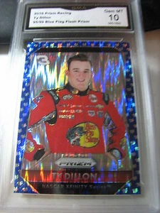 TY DILLON 2016 PRIZM RACING BANDIERA BLU FLASH PRIZM # 95/99 GRADO 10 - Foto 1 di 1