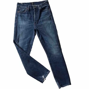 Citizens Of Humanity Olivia Crop 27 Blue Denim Jeans High Rise Slim Button Fly - Bild 1 von 14