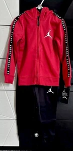 Air Jordan Therma Taping 2 Piece Set, Pant And Jacket With Hoodie -Size 4 XS - Picture 1 of 4