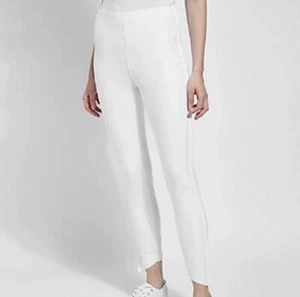 Lysse Leggings Side Slit Representative Denim Leggings White Size Large - Picture 1 of 7