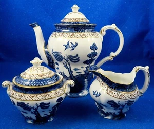Stände "Real Old Willow" 3-teiliges Kaffeeservice, Made in England, Top Nachlass Cnd - Bild 1 von 5