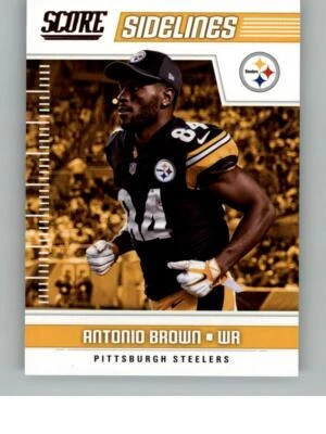 2018 Score Antonio Brown 8 Sidelines Pittsburgh Steelers - Image 1 of 2
