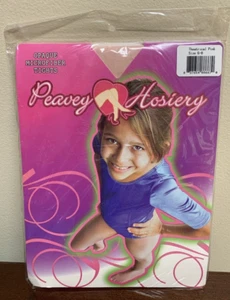 Girls Dance Tights Opaque Peavy Hosiery Theatrical Pink Children's Size 6 - 8 - Picture 1 of 4