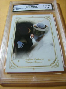 PRINCE HARRY MEGHAN MARKLE 2018 TOPPS ROYAL WEDDING CARRIAGE # 15 GRADED 10 - Picture 1 of 2