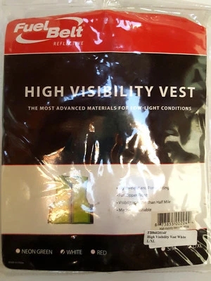 FuelBelt Reflective High Visibility Running/Cycling Vest White L/XL - Image 1 of 4