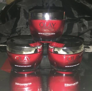 Olay Regenerist 1.7 OZ Cream EMPTY Red Jar and Lid - Picture 1 of 4