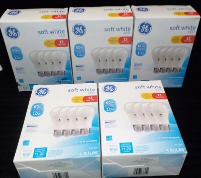 GE LED Light Bulbs 60 W SOFT WHITE A19 DIMMABLE Bulbs Medium Base Frosted Finish - Image 1 of 4