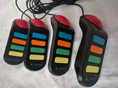 4 Stück original Buzzer kabelgebunden Sony Playstation 2 PS2 und PS3 - Bild 1 von 2