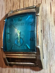 Orologio Gruen Curvex Precision 10K Gold Filled Tank 17J Swiss - Ricambi/Riparazione - Foto 1 di 15