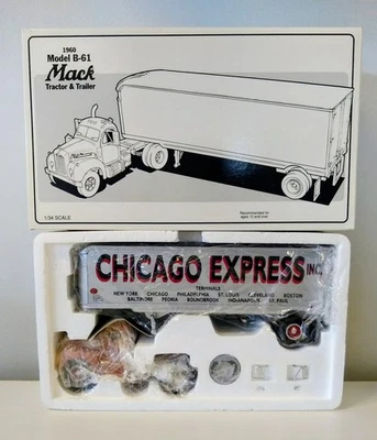 全新 First GEAR 1960 MACK B-61 芝加哥快递拖拉机 & 拖车 1/34 免运费 — 第 1/4 张图片
