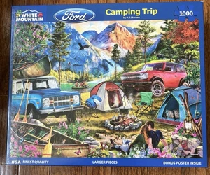 Rompecabezas White Mountain 1000 piezas - Viaje de camping - ¡COMPLETO! - Imagen 1 de 3
