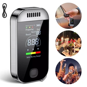 Mini Digital LCD Alkohol Atemtester Analysator Alkoholtester Handheld Schwarz - Bild 1 von 24