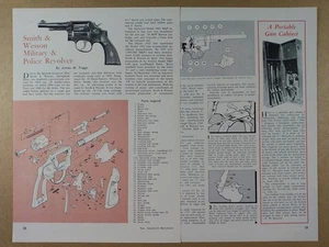 S&W Smith & Wesson M&P Revolver exploded view disassembly 1961 print article - Picture 1 of 1