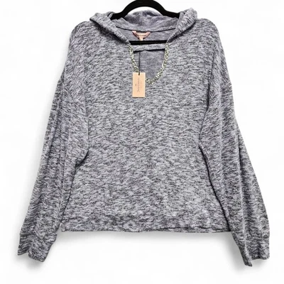 Juicy Couture Pullover Womens Large Eventide Bedazzled Cutout Neck Hoodie NEW - Image 1 of 4