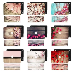 Flower Pattern Matte Rubberized Hard Case Skin Key Cover For New Macbook Pro Air - Picture 1 of 16