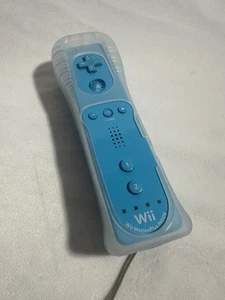 OEM Nintendo Wii Remote Wiimote BLUE w/ Wii Motion Plus RVL-036 Tested Official - Picture 1 of 13