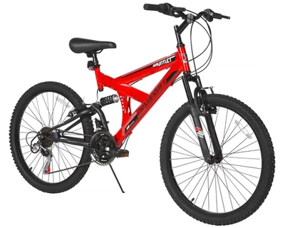 Manopla masculina 24" mountain bike estrutura de aço 18 velocidades bicicleta passeio divertido meninos 12+ - Imagem 1 de 4