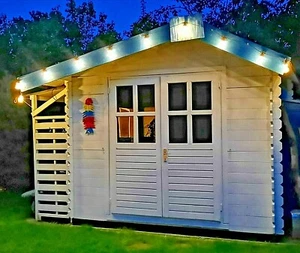 LED Lichterkette Timer Party Glühbirne außen warmweiß Drahtlichterkette 4,5m - Bild 1 von 4