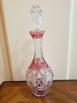 KLOKOTSCHNIK "PETERSBURG" CASE CUT TO CLEAR BOHEMIAM DECANTER - Image 1 of 4