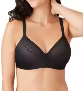NEW Wacoal 856303 Back Appeal Wireless T-Shirt Bra 36G Black - Picture 1 of 3