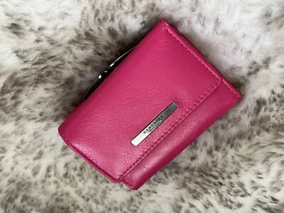 Cartera de cuero rosa intenso Kenneth Cole Reaction Foto 1 de 4