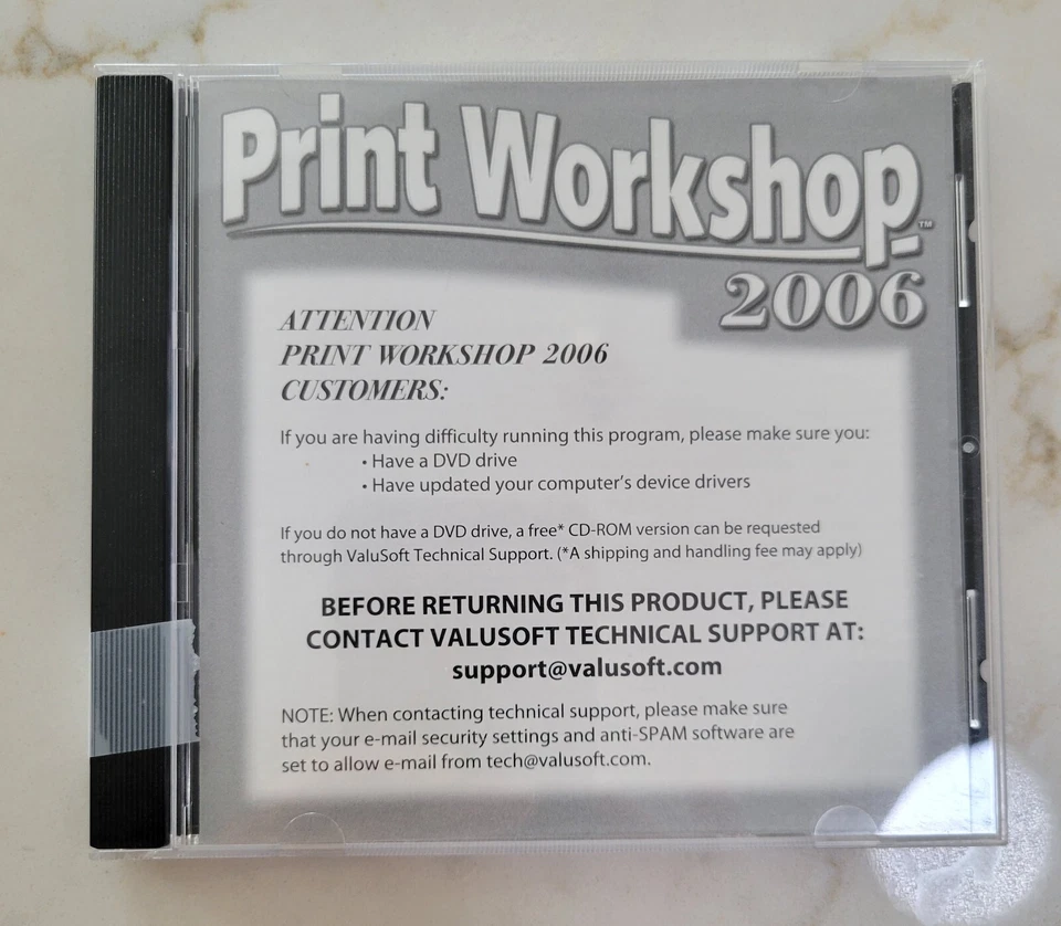 Print Workshop 2006 PC DVD-ROM ValuSoft ImagineEngine 2005 Windows 98/2000/Me/XP - Image 1 of 1