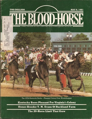 1981 magazine Blood Horse Racing Kentucky Derby Pleasant Colony Tap Shoes Cover
